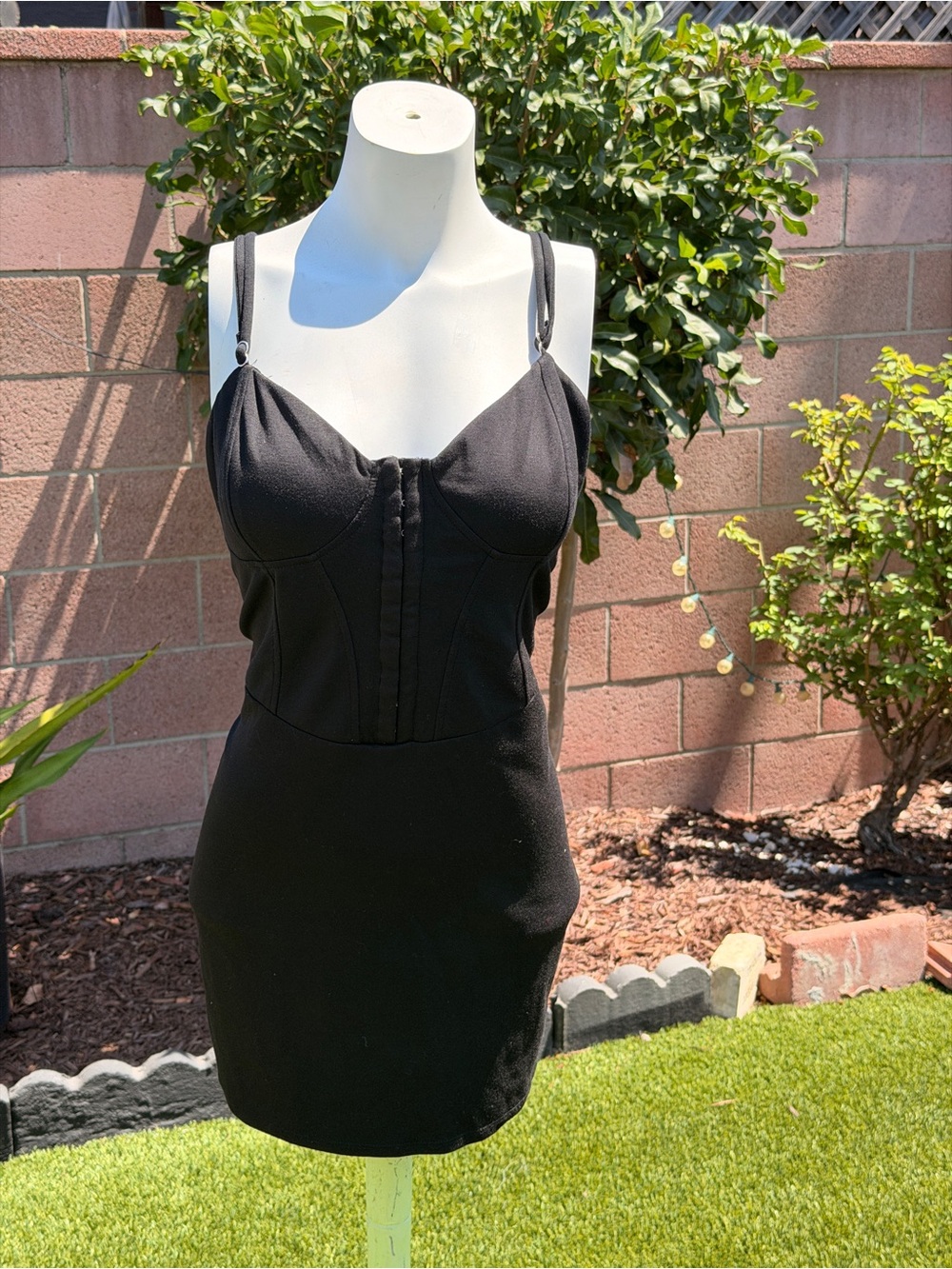 wild fable Black Bustier Mini Dress